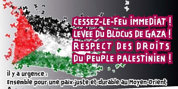 Cessez-le-feu immédiat ! levée du blocus de gaza ! respect des droit s du peuple palestinien ! | Solidaires